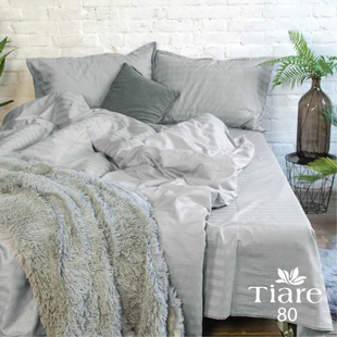 Комплект постельного белья Tiare полуторный Satin Stripte 80 100% хлопок
